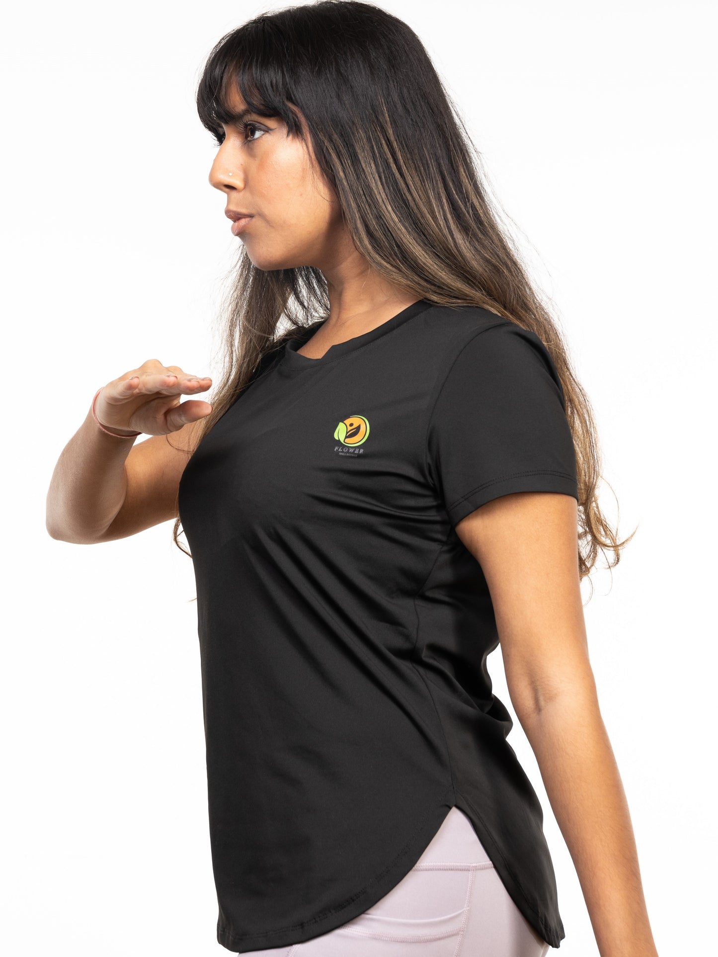 THLS FlowerCollection - T-Shirt BLACK