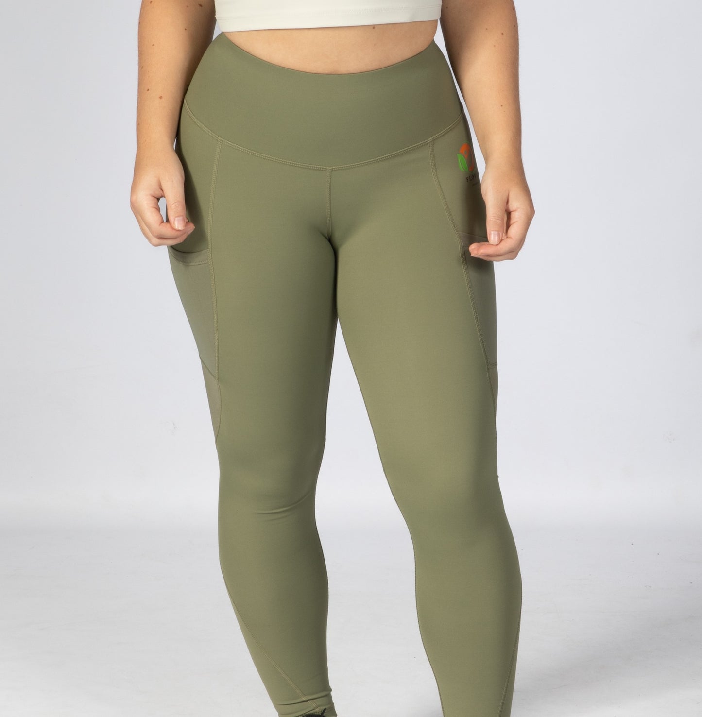 THLS FlowerCollection Leggings - GIGI GREEN